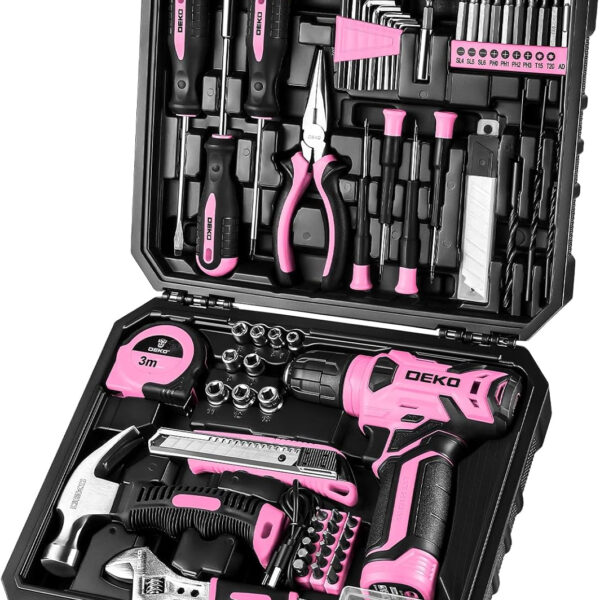 6982ad2bd0af3e1986fe6f2957af8f8376f0b4928639b26f2996b.jpg Pink Style High Quality Homeowners Tool Set All in One Pack
